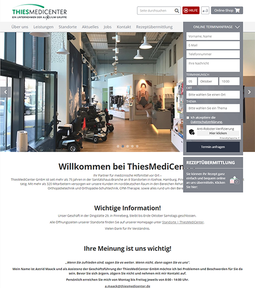 www.thiesmedicenter.de  - Startseite
